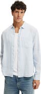 Cotton On Men's Relaxed Linen Long Sleeve Shirt