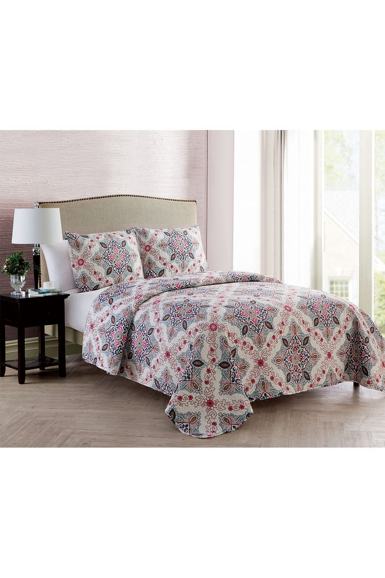 Wyndham Medallion Quilt Set - King, Alternate, color, MULTI