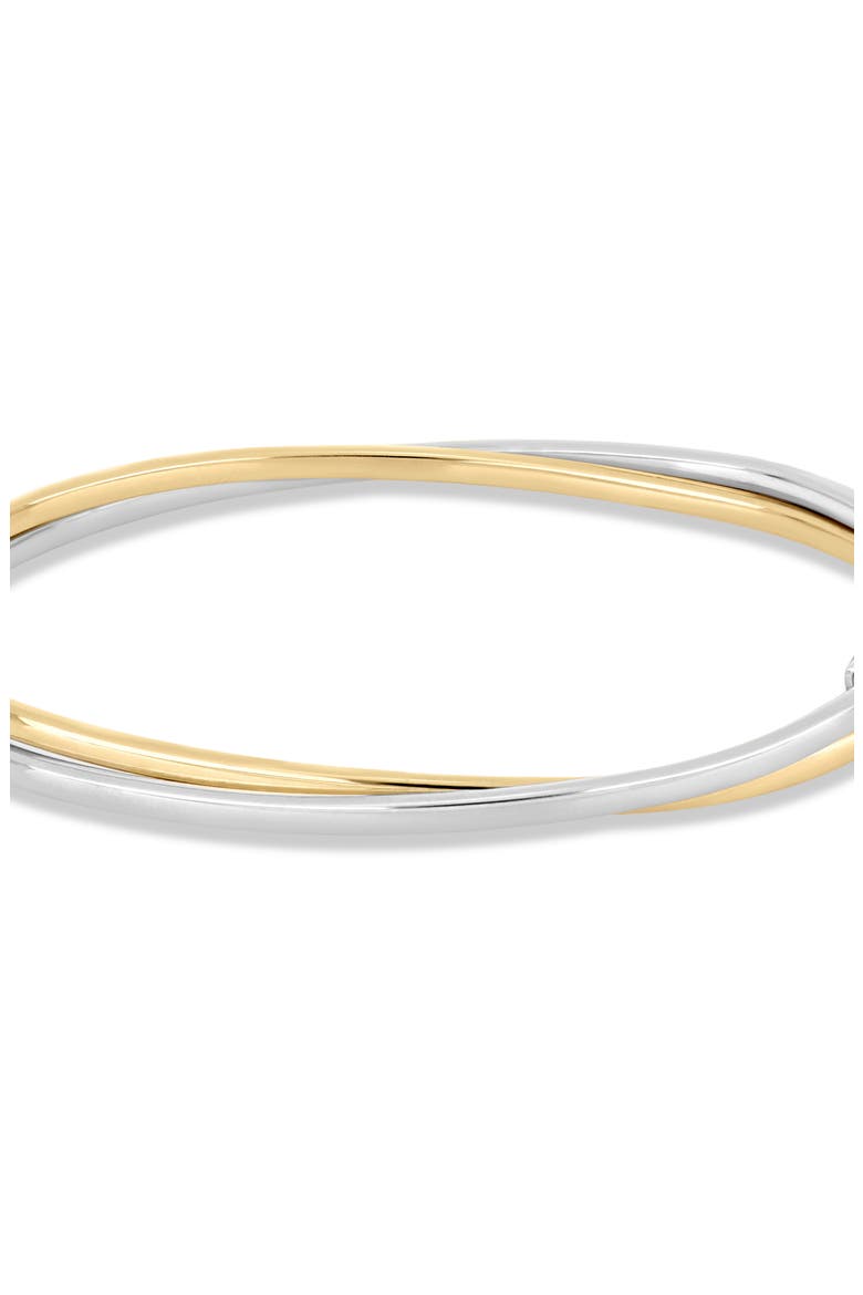 14K Gold Two Tone Double Bangle Bracelet (Online Trunk Show), Alternate, color, 14K TWO TONE