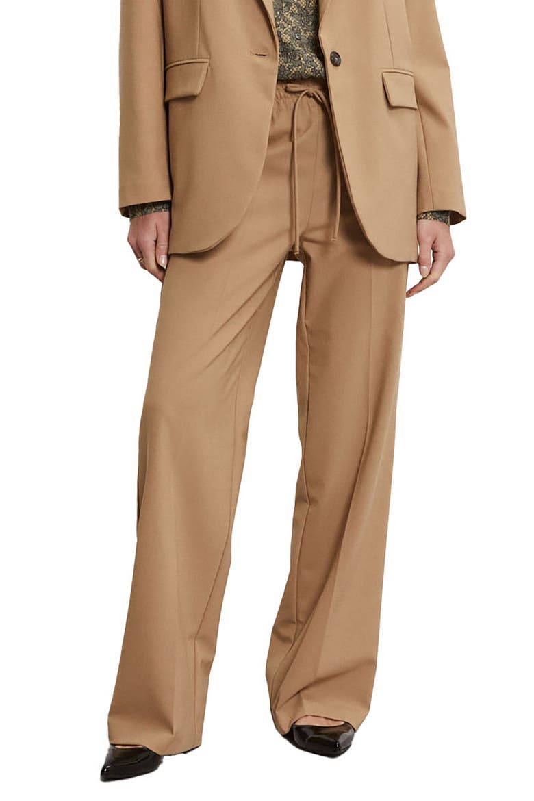 Jogger Trousers With Drawstring, Main, color, Camel