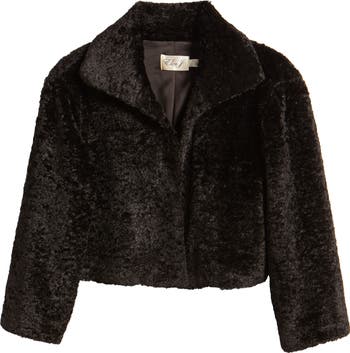 Eliza J Faux fur coat sz shops s