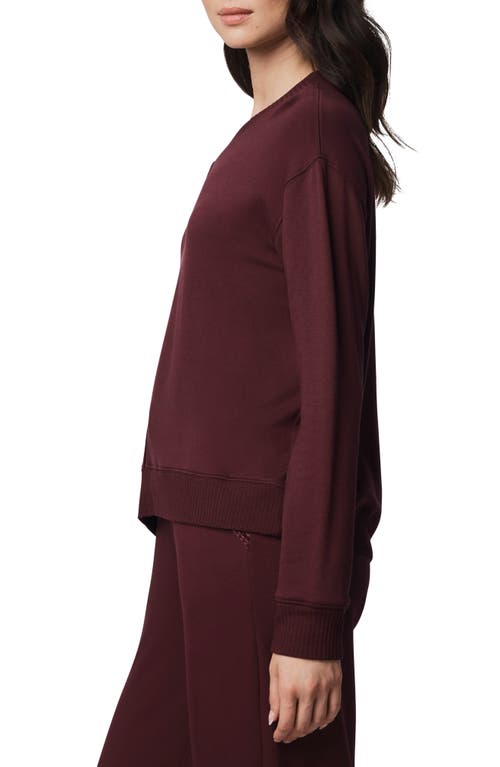 Splendid Supersoft Trim Sweatshirt In Burgundy