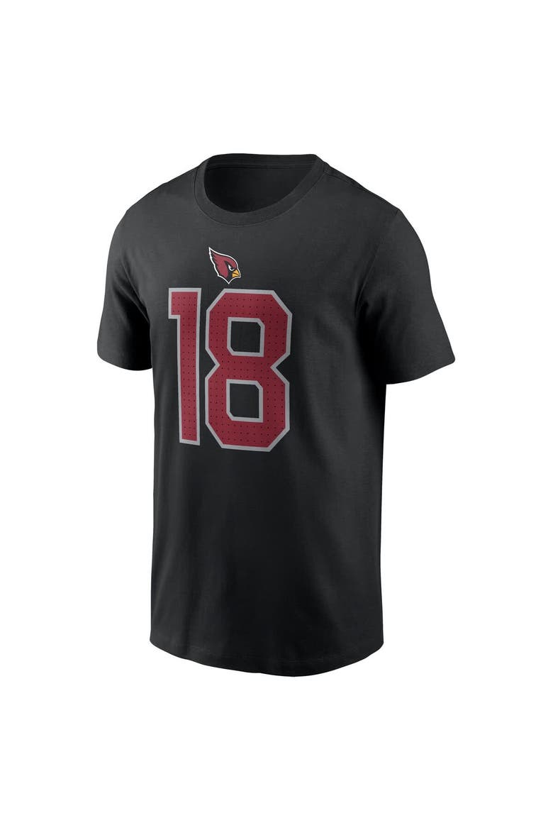 Men's Nike Marvin Harrison Jr. Black Arizona Cardinals Player Name & Number T-Shirt, Alternate, color, Black