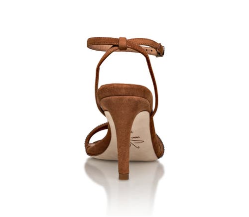 Joan Oloff Shoes Fame Ankle Strap Sandal Heel In Brown