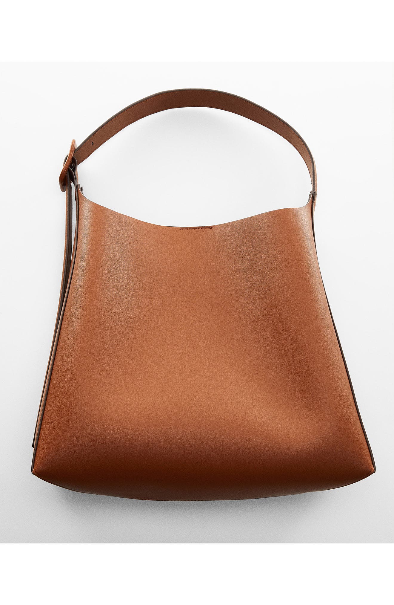 Faux Leather Shopper, Alternate, color, LEATHER