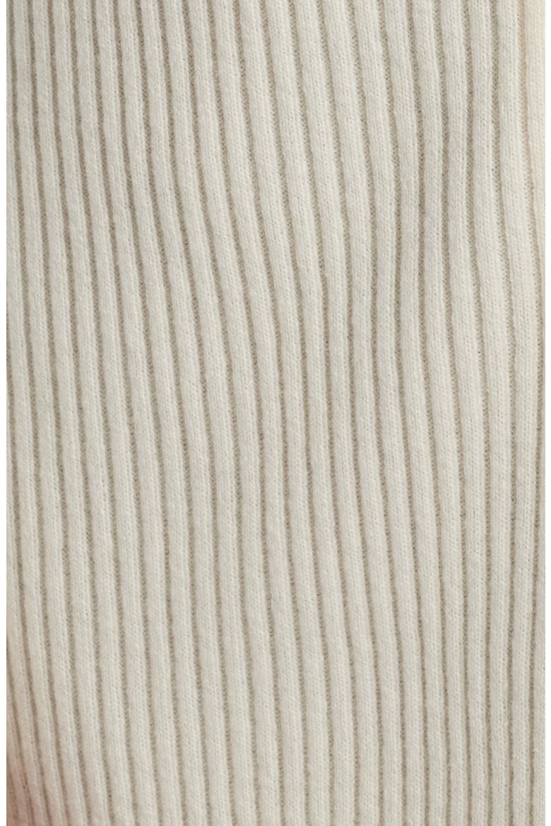 Ferinia Tie Waist Wool & Cashmere Rib Cardigan, Alternate, color, OPEN WHT