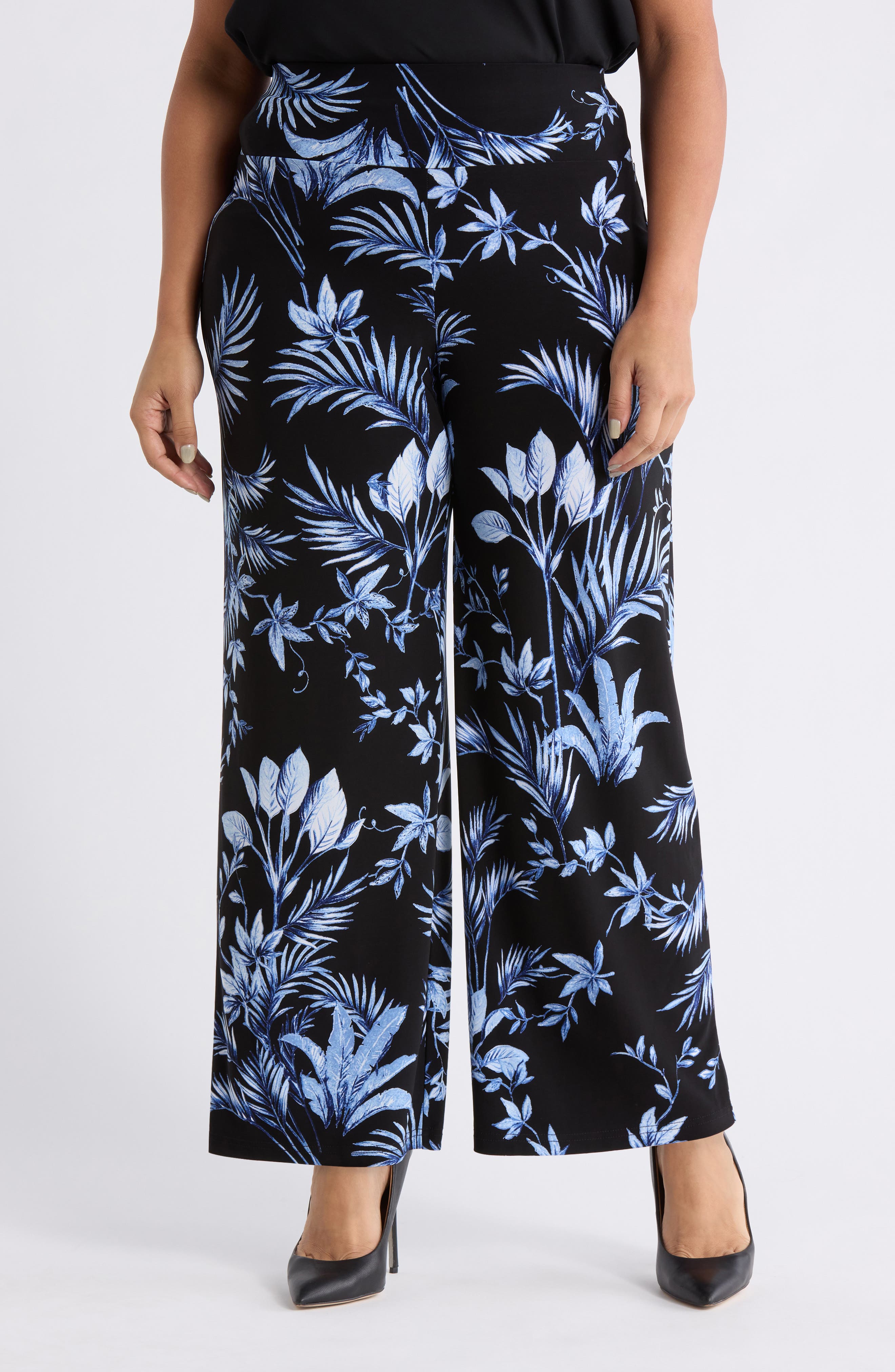 Pull-On Wide Leg Pants