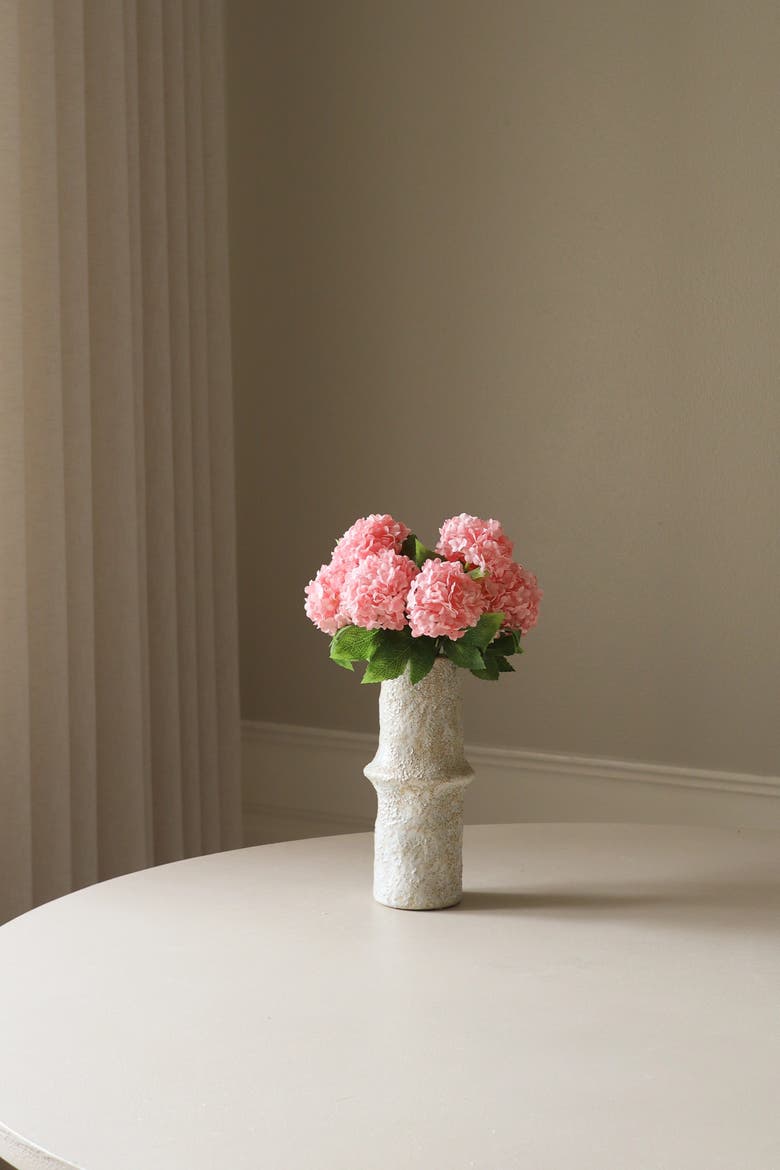 Pink Mini Snowball Hydrangea Bouquet, Alternate, color, Pink