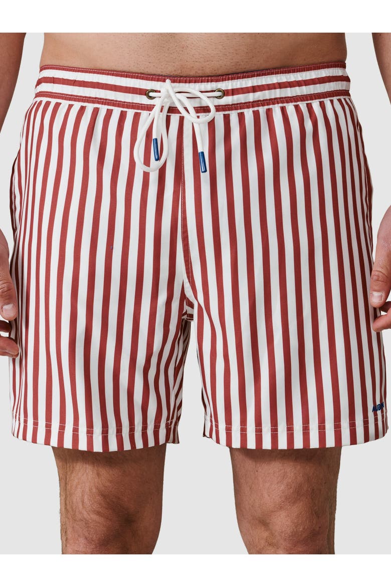 Bardney Swim Short, Alternate, color, Red Narrow Stripe