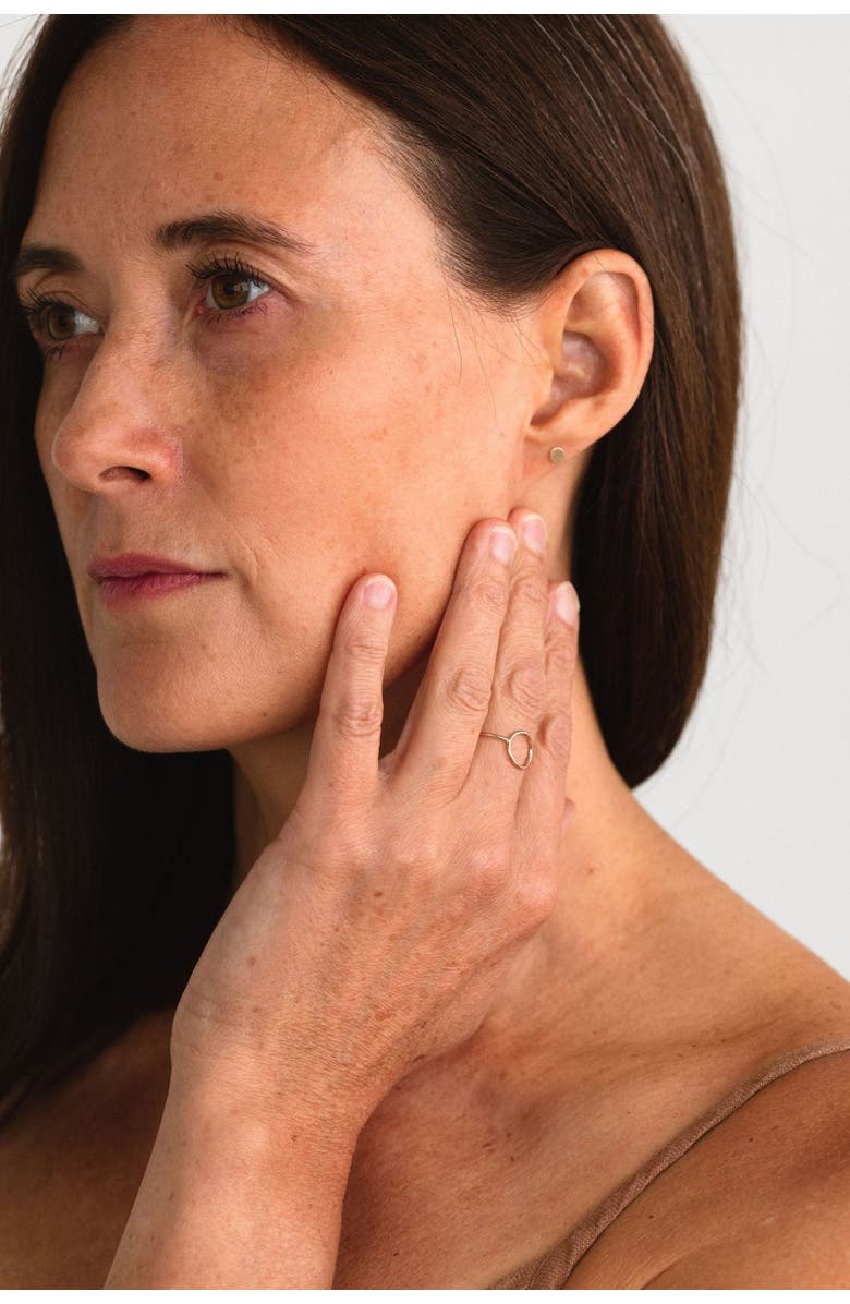 Sheena Marshall Jewelry Mia Flat Circle Studs, Alternate, color, 14K Gold Fill