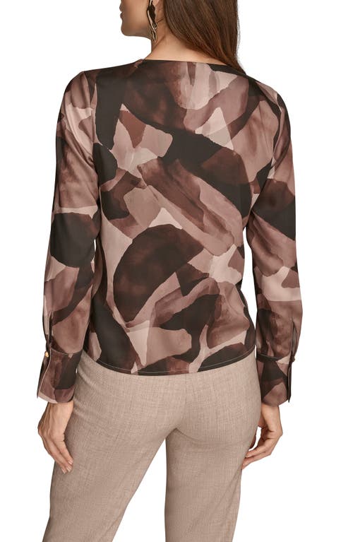 Donna Karan New York Satin Wrap Top In Pink
