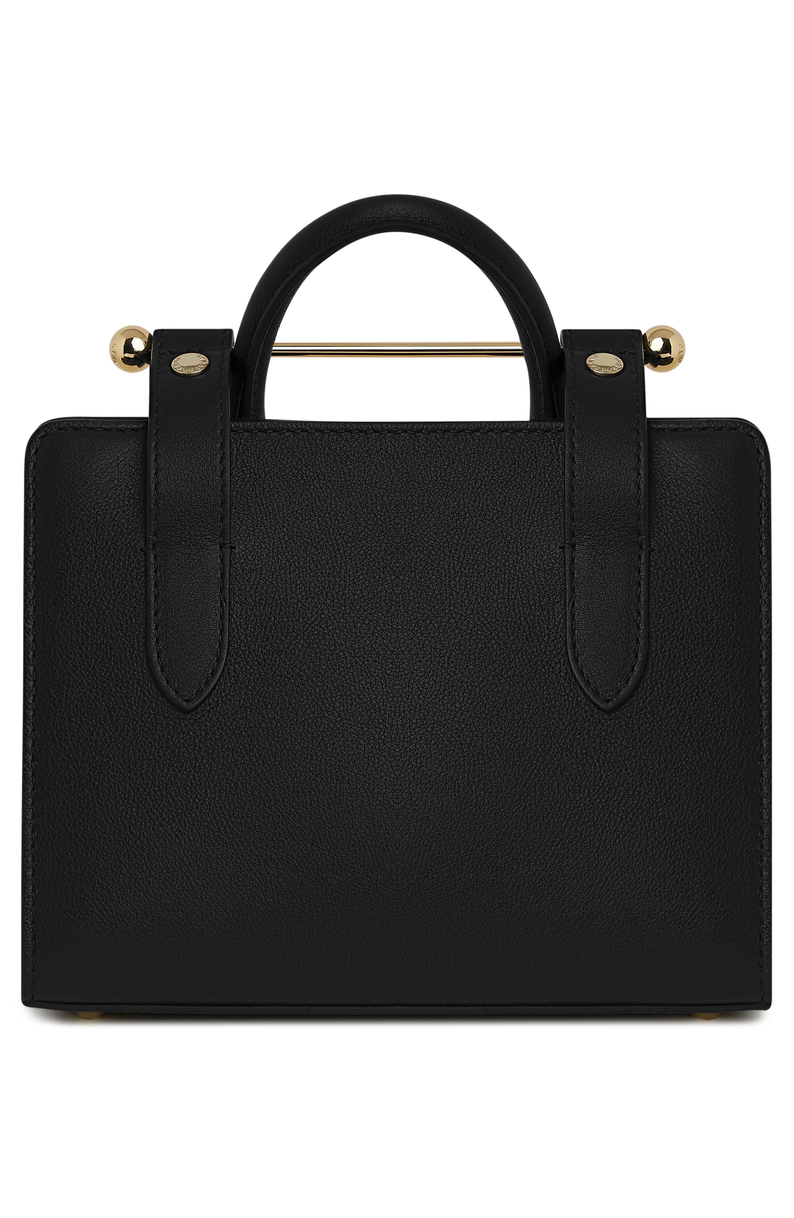 Strathberry Nano Leather Tote, Alternate, color, Black