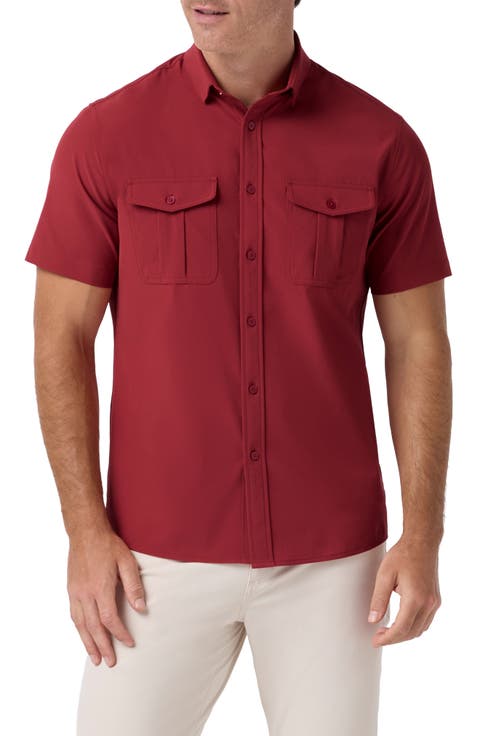 Leeward Tailgate Performance Short Sleeve Button Up Shirt