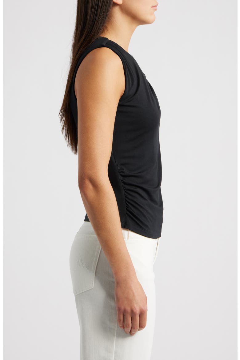 Asymmetric Neck Sleeveless Top, Alternate, color, BLACK