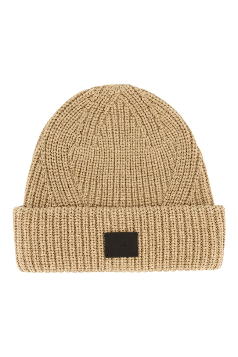 Ribbed Beanie, Main, color, TOFFEE