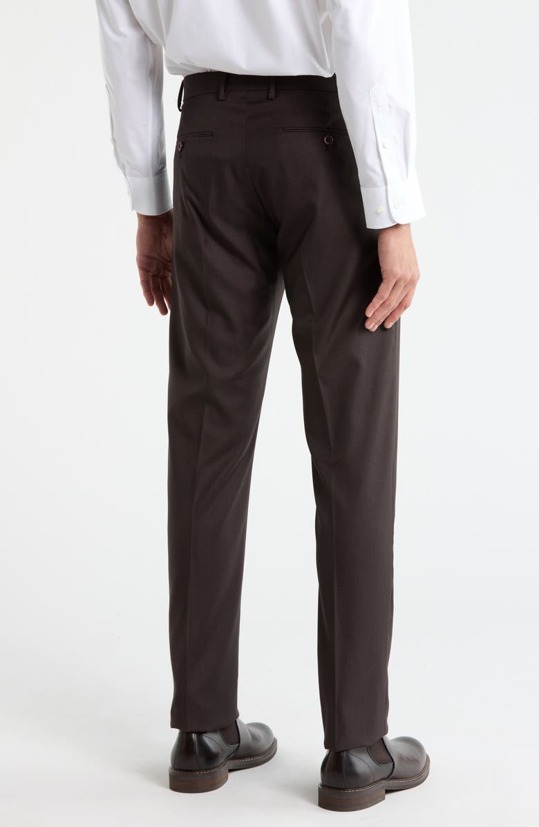 Zanella Noah Classic Serge Wool Straight Leg Pants, Alternate, color, Espresso