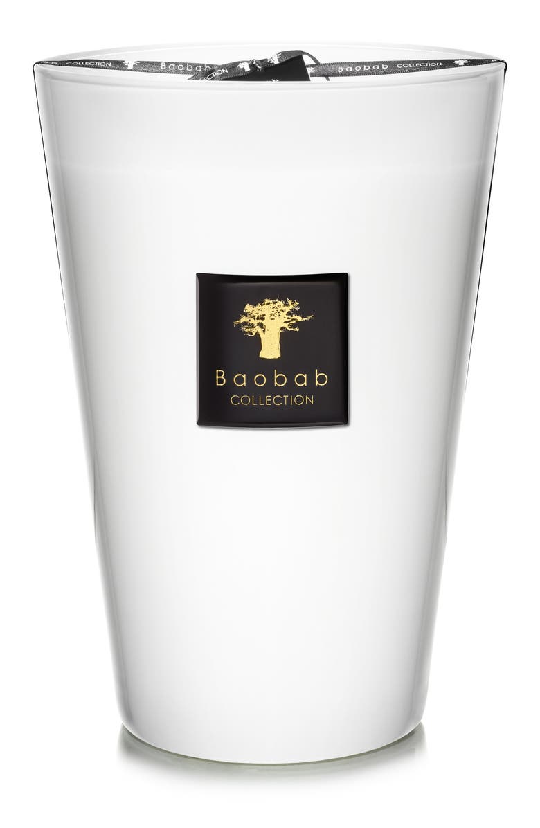 Baobab Collection Les Prestigieuses Pierre de Lune Candle, Main, color, White