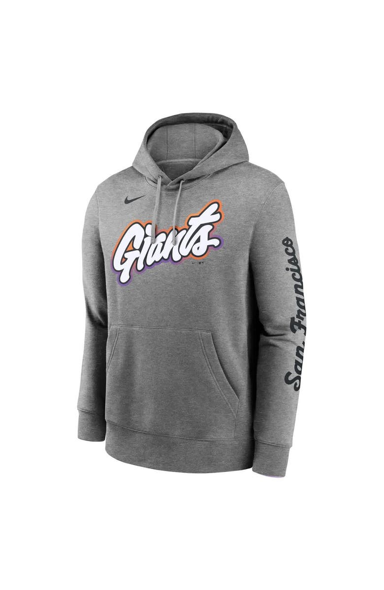 Nike Men's Nike Heather Charcoal San Francisco Giants 2025 City Connect French Terry Club Pullover Hoodie, Alternate, color, Heather Charcoal