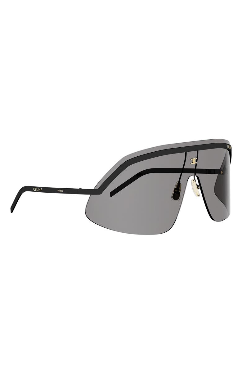 CELINE Morning Shade Rimless Mask Sunglasses, Alternate, color, Shiny Black / Smoke