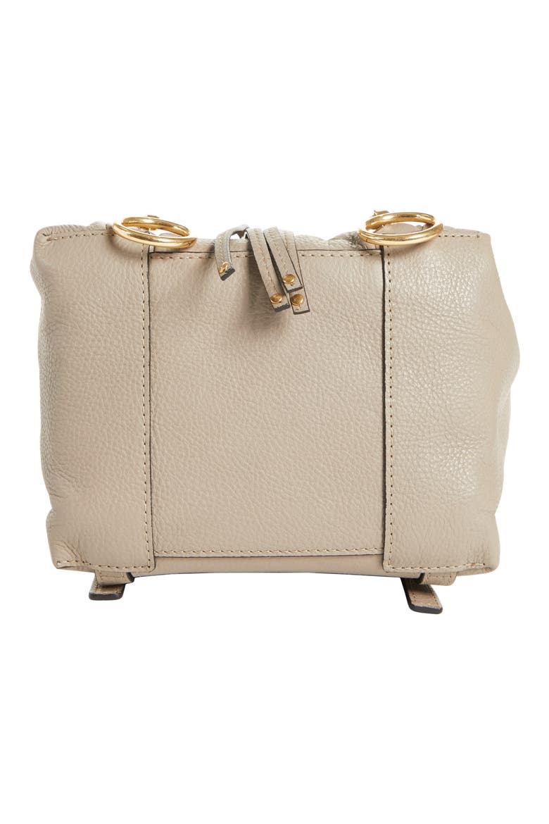 Small Olga Leather Backpack, Alternate, color, MOTTY GREY