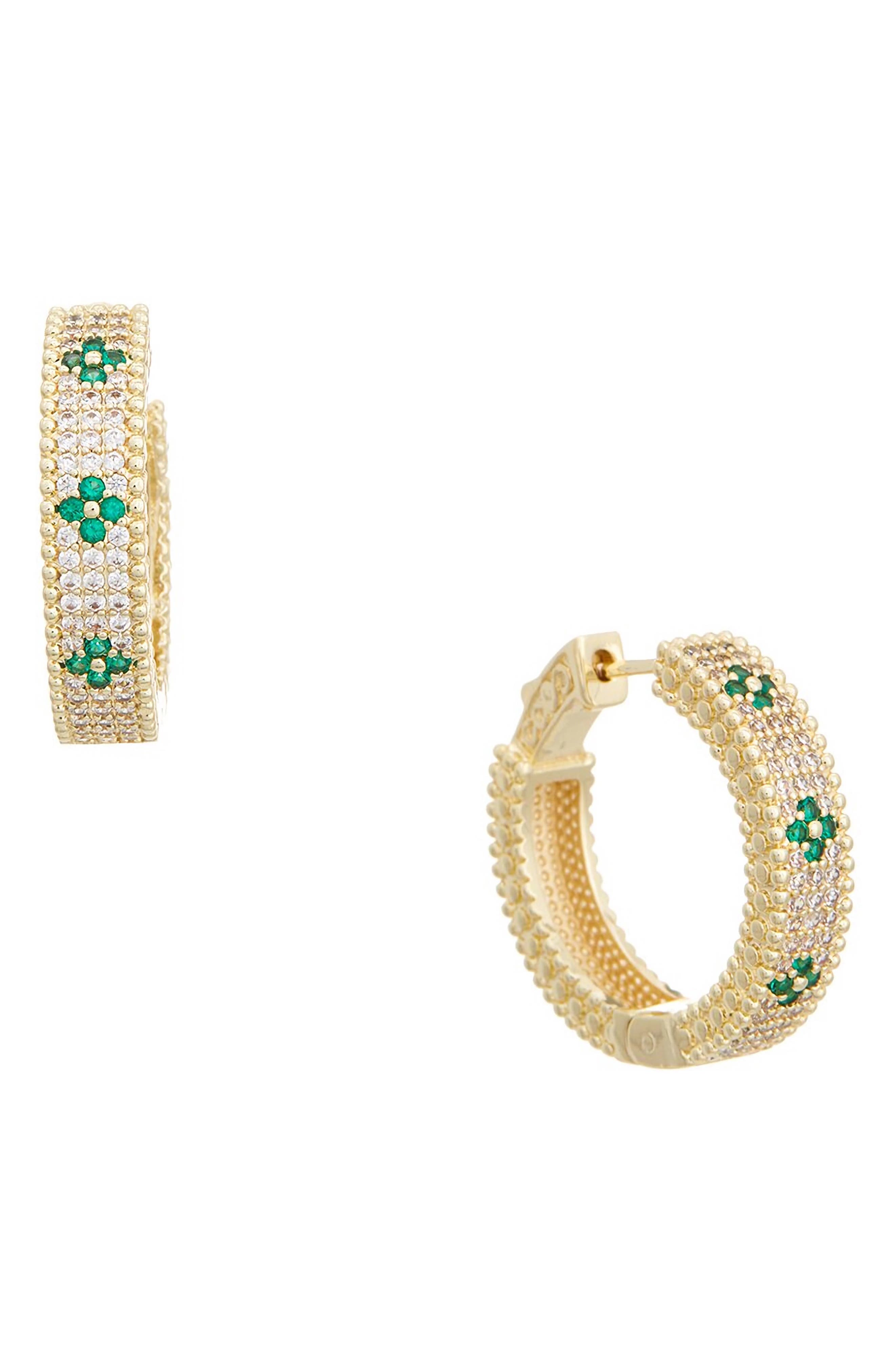 Juvell Cubic Zirconia Huggie Hoop Earrings