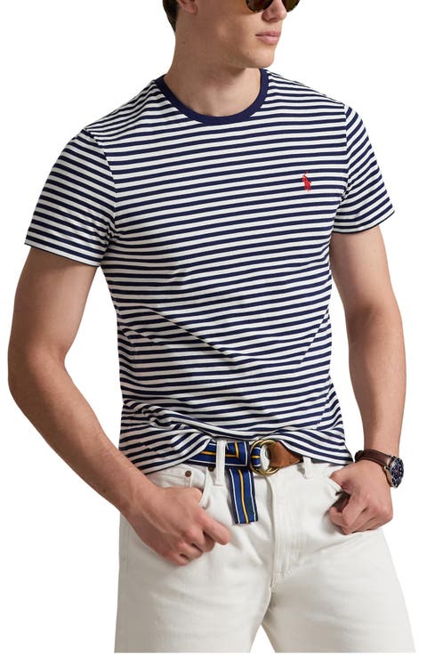 Classic Fit Stripe Cotton T-Shirt