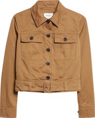 Saint Laurent Crop Cotton Serge Jacket
