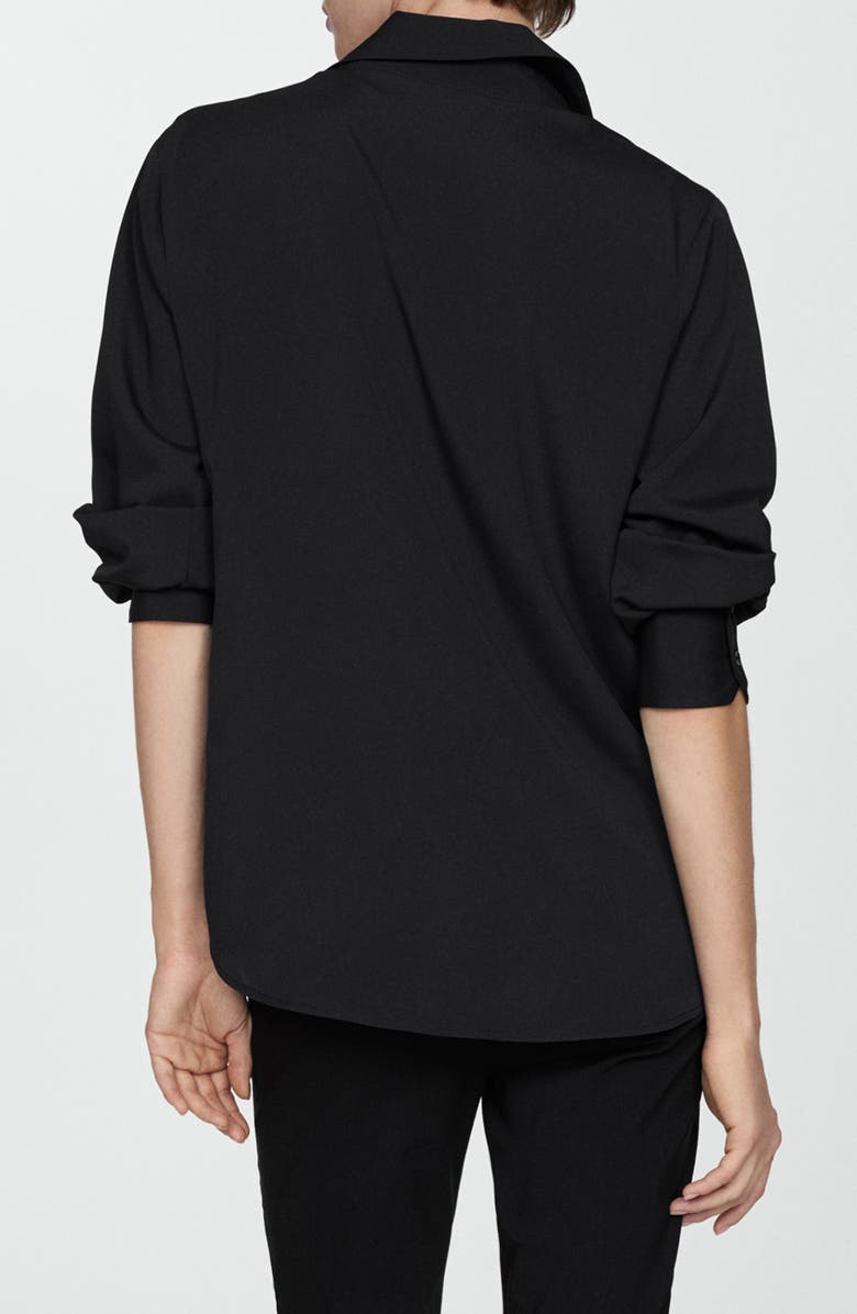 MANGO Fluid Button-Up Shirt, Alternate, color,