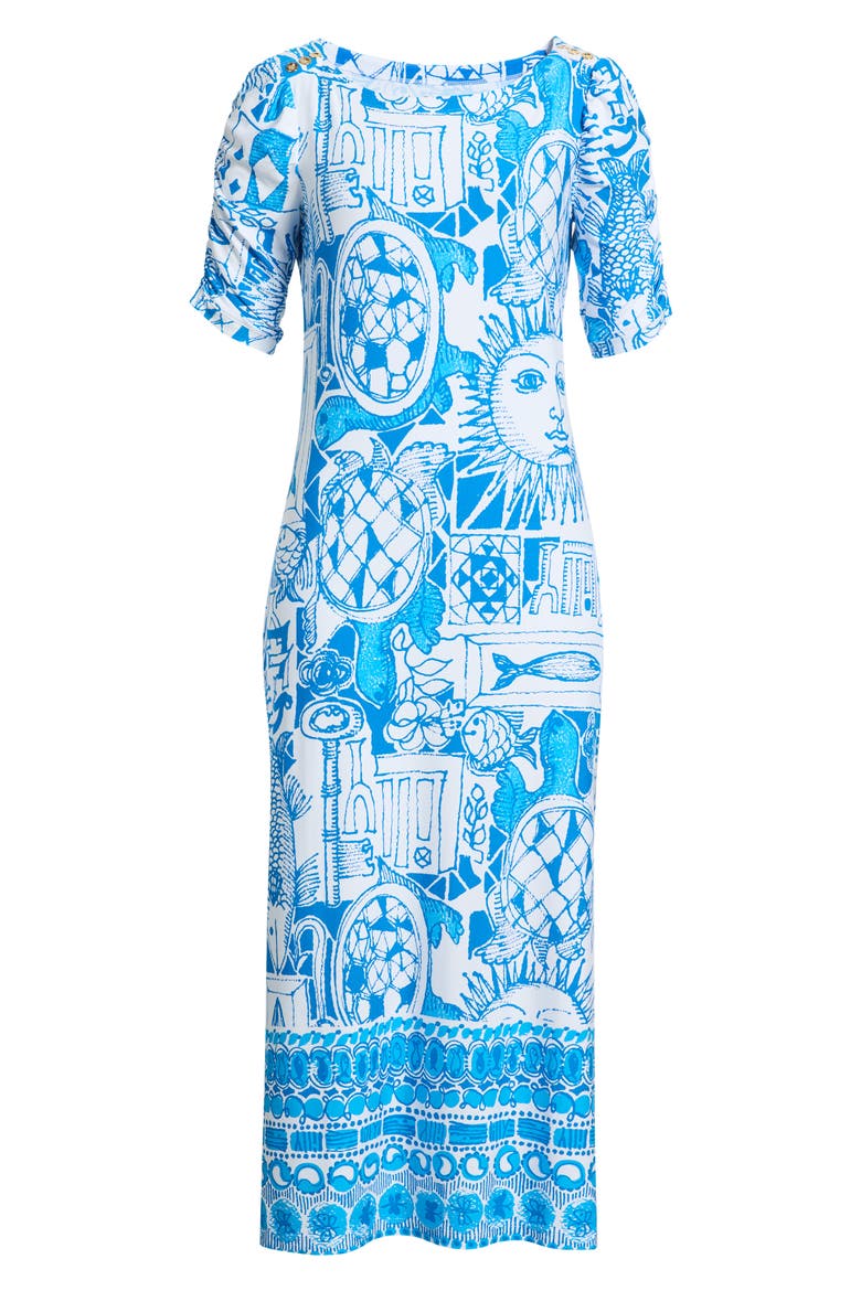 Zarah UPF 50+ Midi Dress, Alternate, color, RESORT WHITE