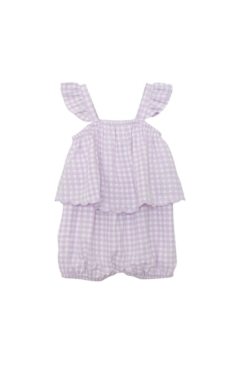 Mabel + Honey Sugar Plum Sleeveless Romper, Alternate, color, Checkered