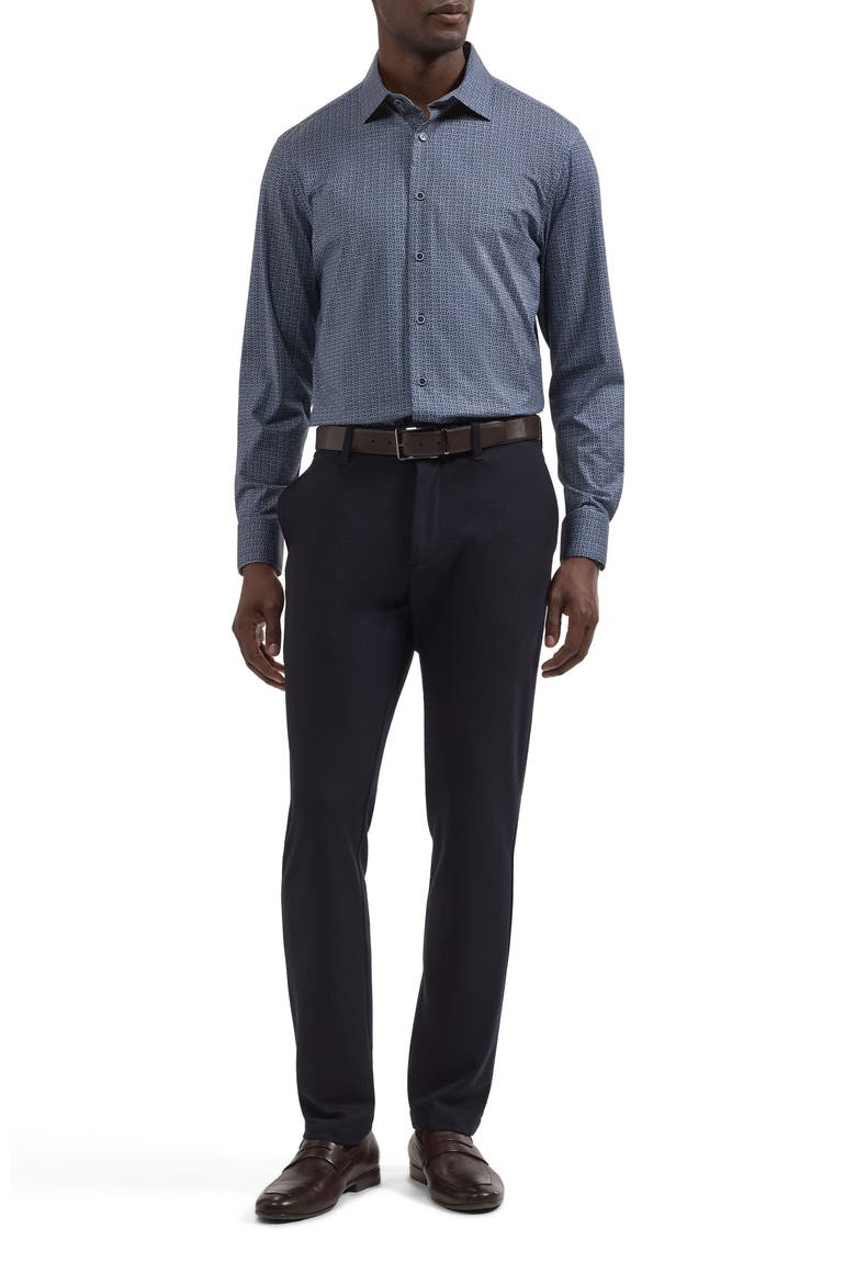 James OoohCotton® Button-Up Shirt, Alternate, color, INDIGO