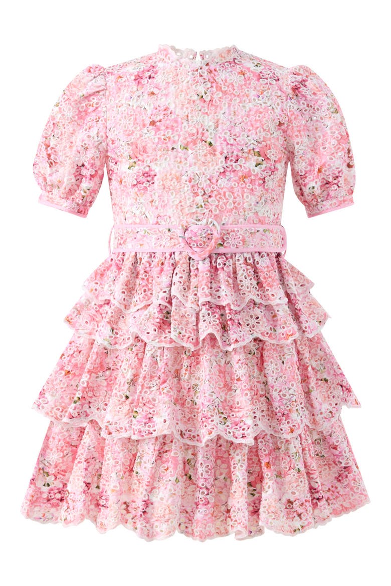 Julietta Cotton Embroidered Mini Dress, Main, color, Floral