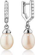 Monica Rich Kosann Freshwater Pearl Drop Huggie Hoop Earrings