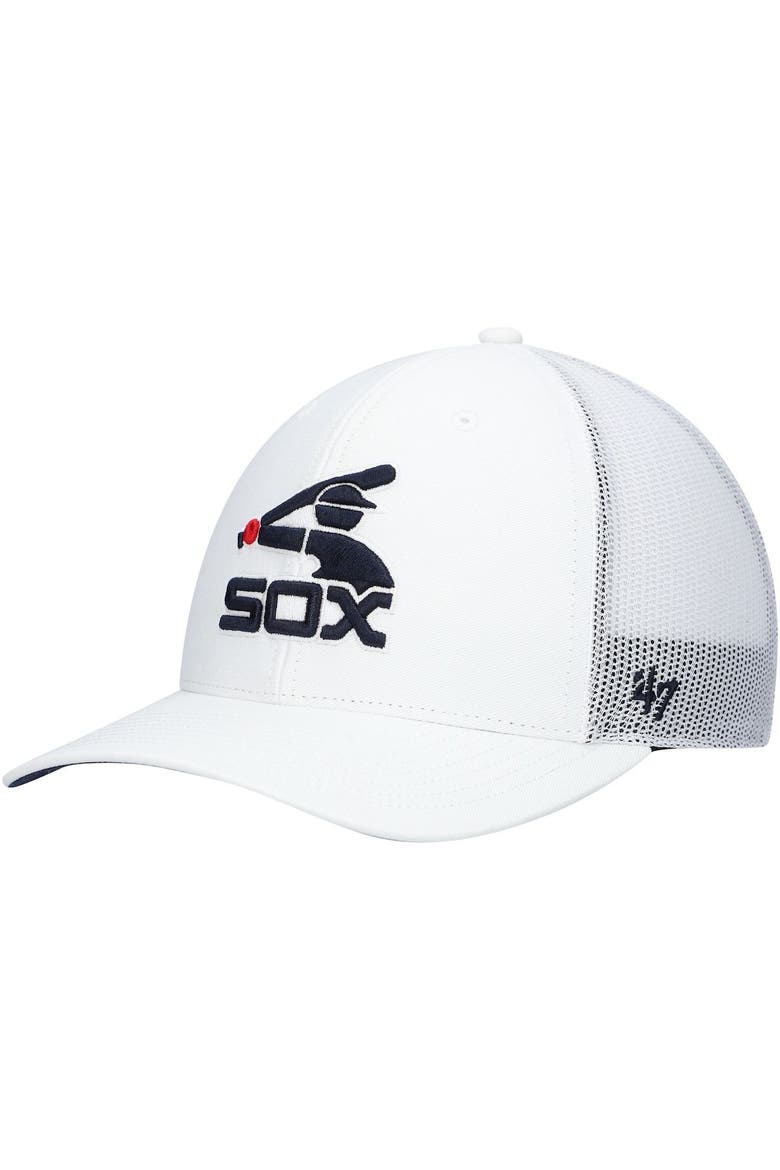 Men's '47 White Chicago White Sox Secondary Trucker Snapback Hat, Main, color, White
