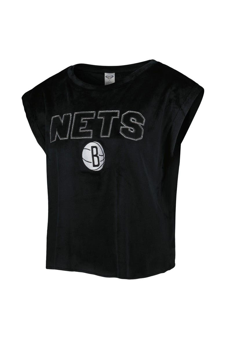 Women's Concepts Sport Black Brooklyn Nets Intermission T-Shirt & Shorts Sleep Set, Alternate, color, Black