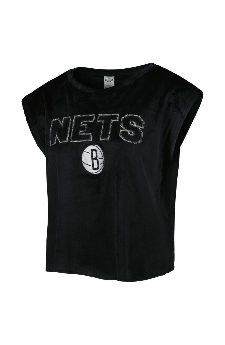 CONCEPTS SPORT Women's Concepts Sport Black Brooklyn Nets Intermission T-Shirt & Shorts Sleep Set, Alternate, color, Black