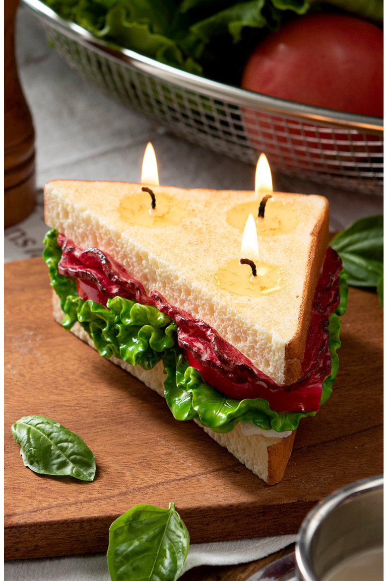 Bacon Lettuce Tomato Sandwich Candle, Alternate, color, None