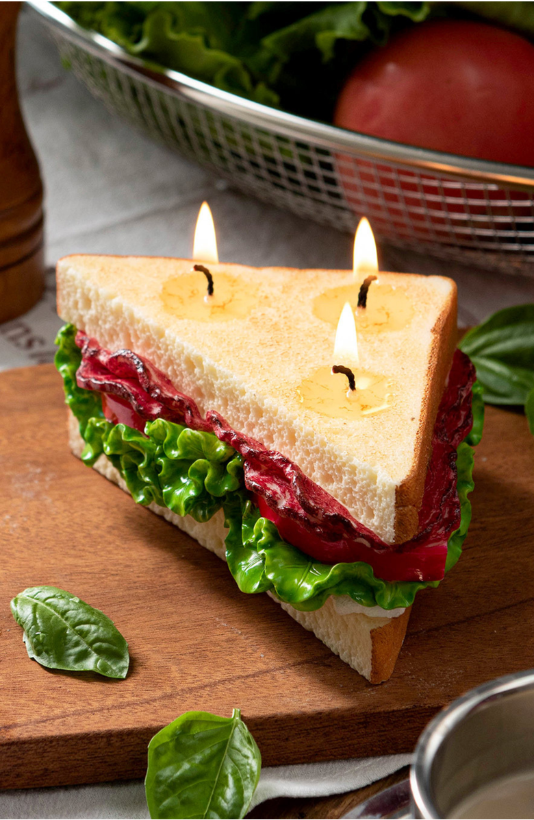 Southlake gifts Bacon Lettuce Tomato Sandwich Candle, Alternate, color, NO COLOR