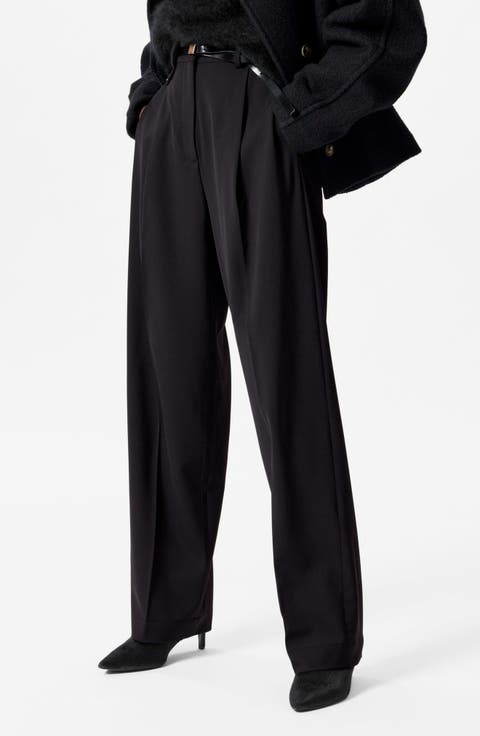 LIDNM（リドム）の「WOOL BACKSATIN STRAIGHT SLACKS