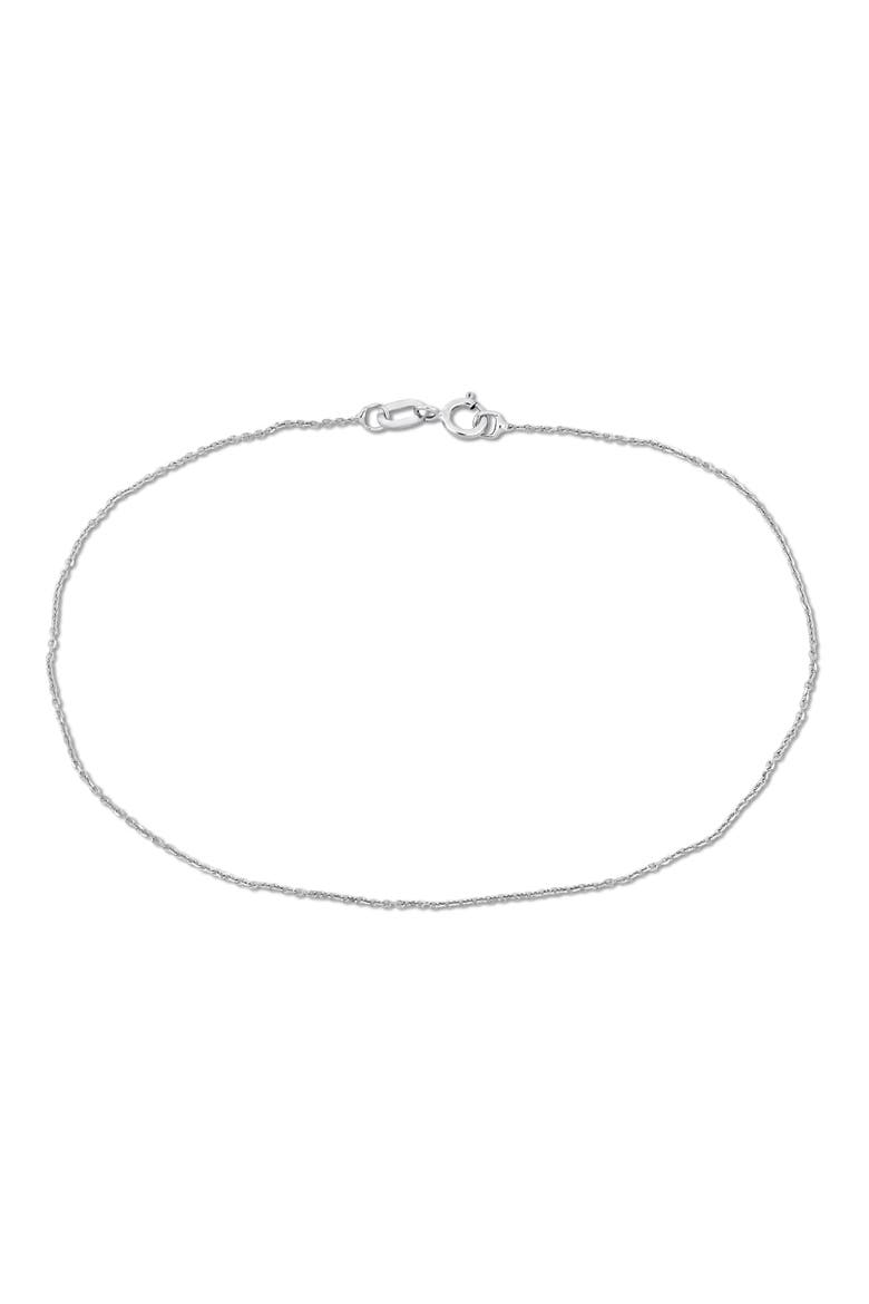 Dainty Chain Link Bracelet, Main, color, WHITE GOLD