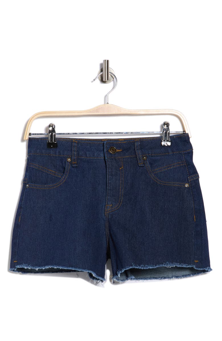 Vigoss Seam Detail Cutoff Denim Shorts, Alternate, color, Rinse