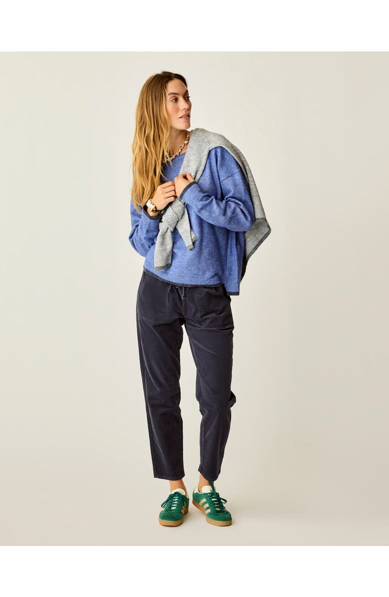 Carve Designs Drue Fuzzy Sweater, Alternate, color, Capri Blue W. Dark Capri