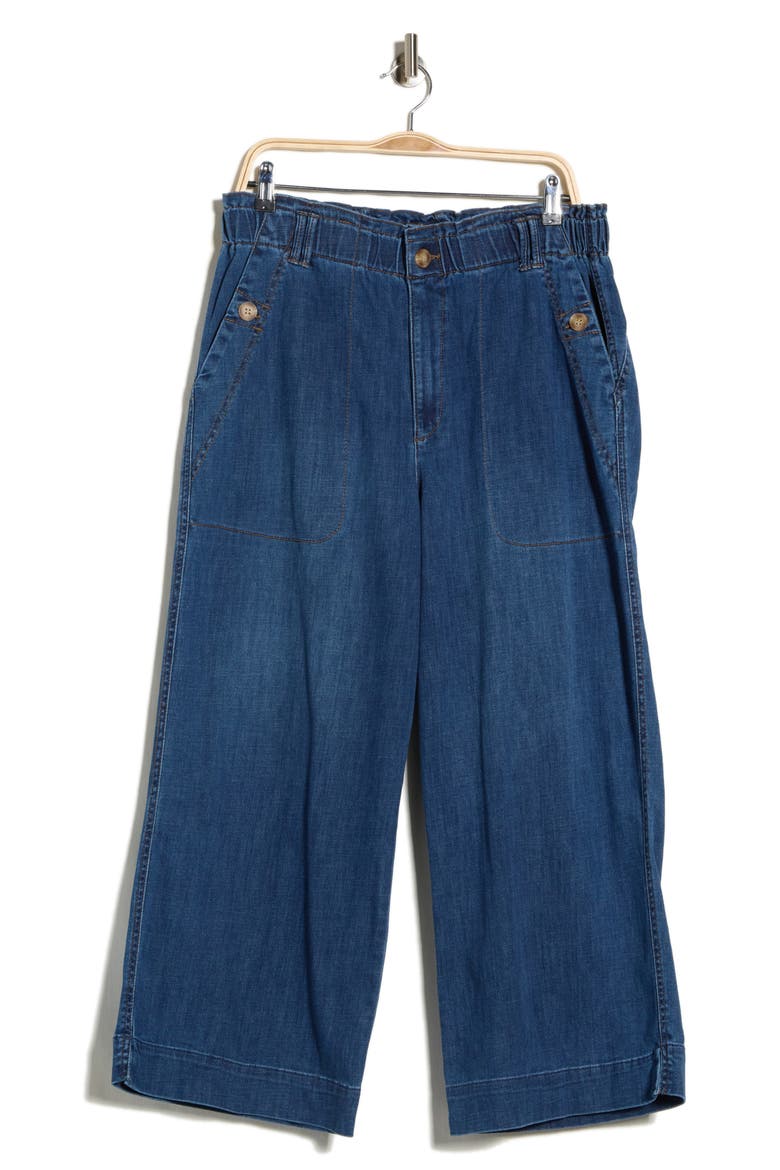 Cropped Wide Leg Jeans, Main, color, DENIM