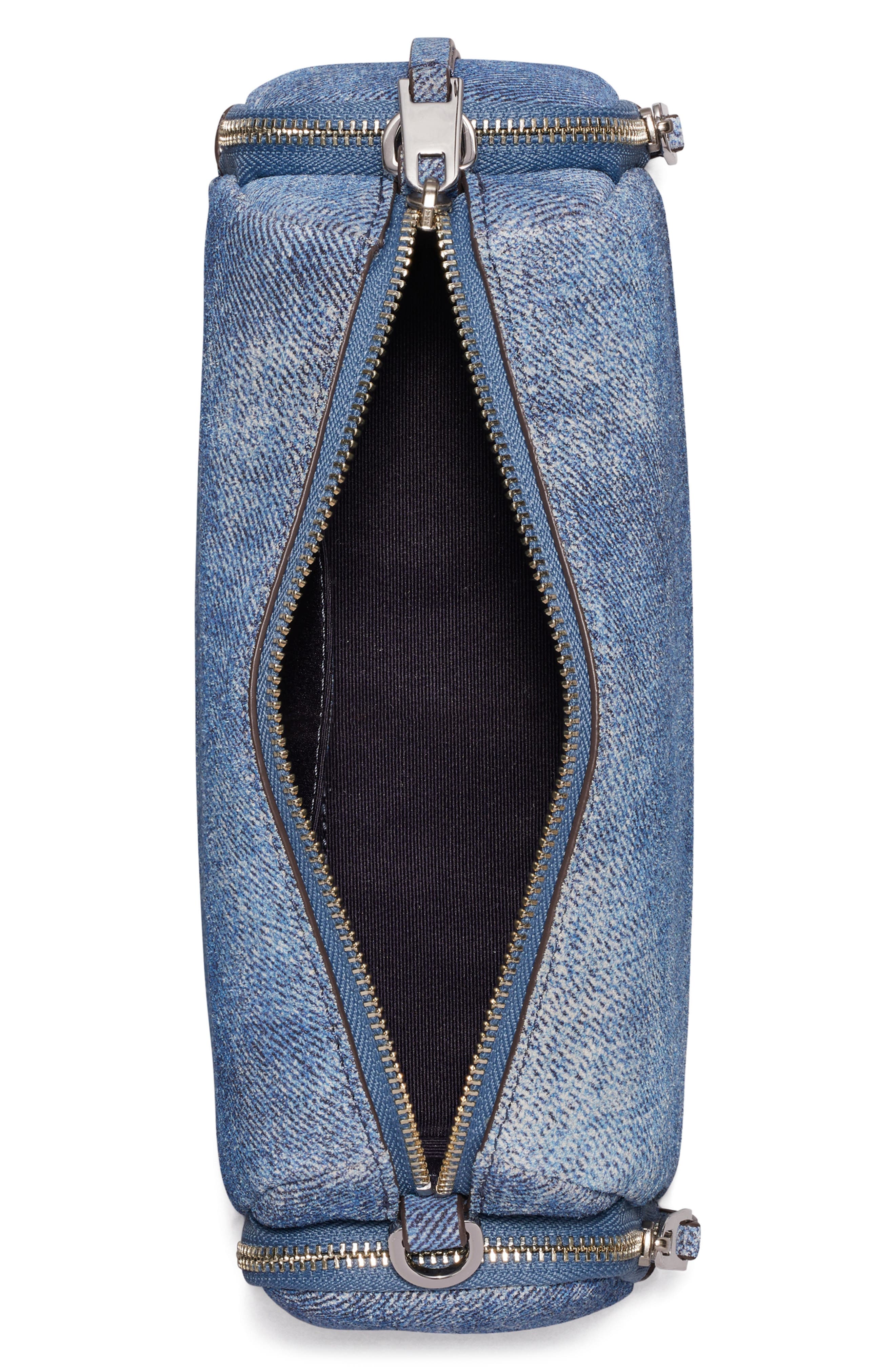 Tory Burch Perry Suede Crossbody Bag, Alternate, color, Blue Jean