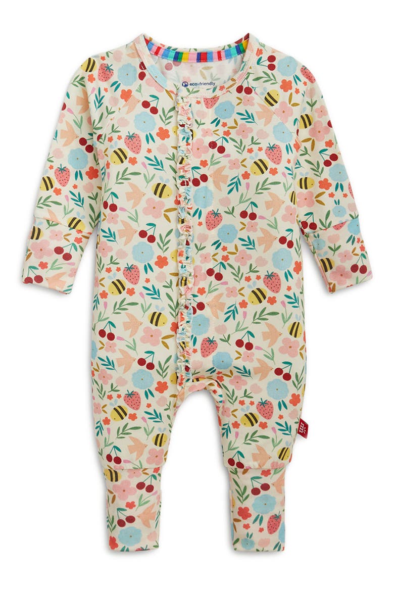 Honey Blossom Magnetic Convertible Footie, Main, color, HONEY