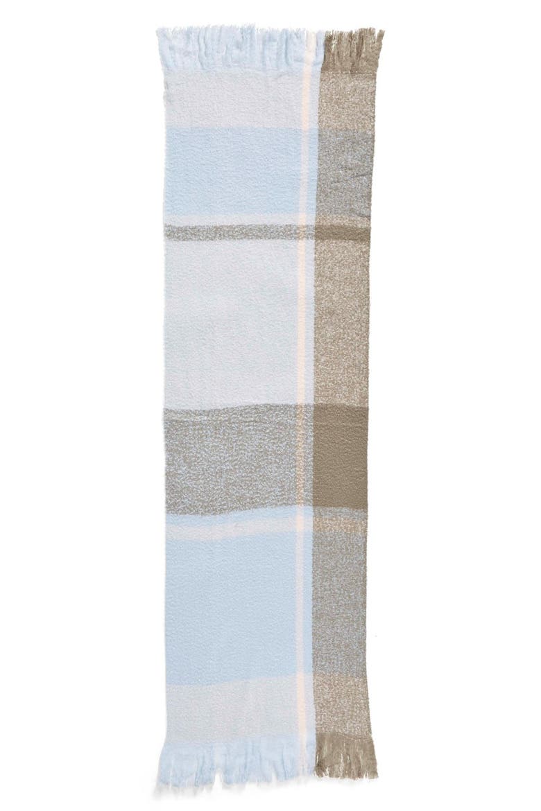 Plaid Oblong Scarf, Alternate, color, BLUE MULTI