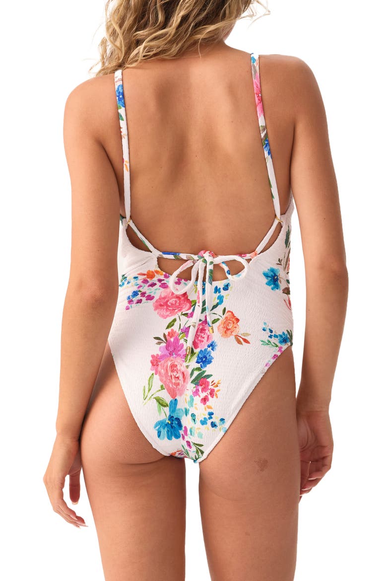 Smocked Elodie One-Piece Swimsuit, Alternate, color, FLORENCIA