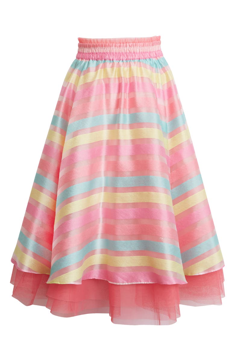 Halogen<sup>®</sup> x Atlantic-Pacific Stripe Organza Skirt, Main, color,