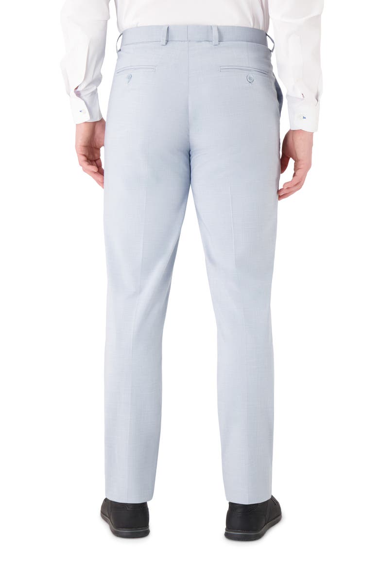 Vince Flat Front Texture Stretch Dress Pants, Alternate, color, 452 LIGHT BLUE