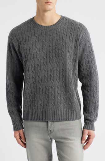 FRAME Cabled Cashmere Crewneck Sweater